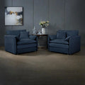 Ensemble de 2 fauteuils d'appoint en chenille, avec larges accoudoirs et sièges profonds de 76 cm (capacité de 363 kg)