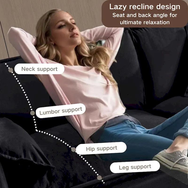 Ensemble de 2 fauteuils d'appoint en chenille, avec larges accoudoirs et sièges profonds de 76 cm (capacité de 363 kg)