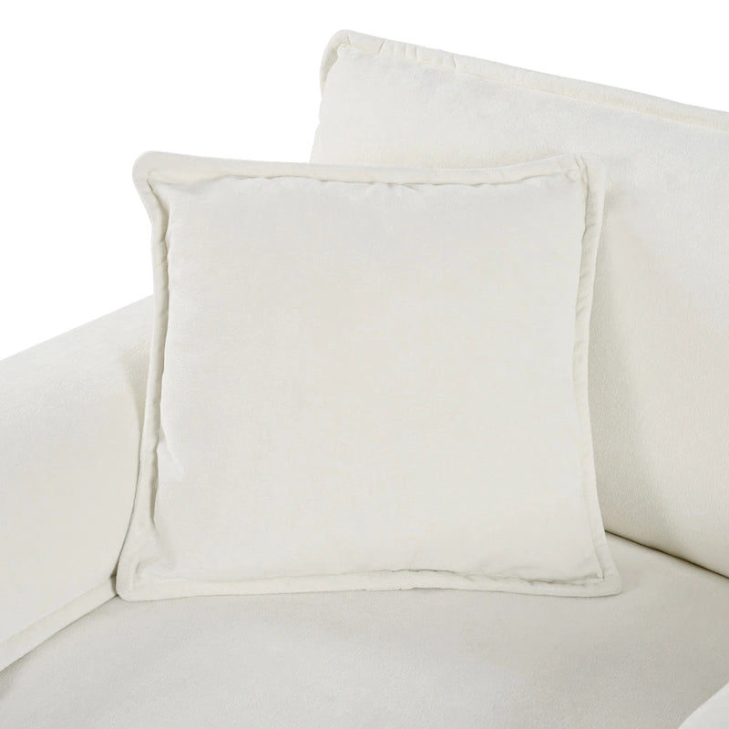 Ensemble de 2 fauteuils d'appoint en chenille, avec larges accoudoirs et sièges profonds de 76 cm (capacité de 363 kg)