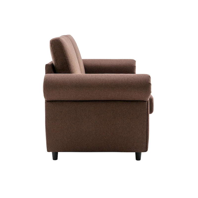 Canapé-lit gigogne de 147 cm avec matelas en mousse à mémoire de forme simple, deux ports de chargement USB
