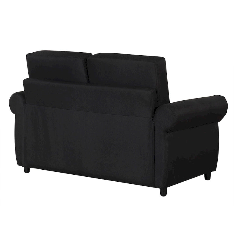 Canapé-lit gigogne de 147 cm avec matelas en mousse à mémoire de forme simple, deux ports de chargement USB