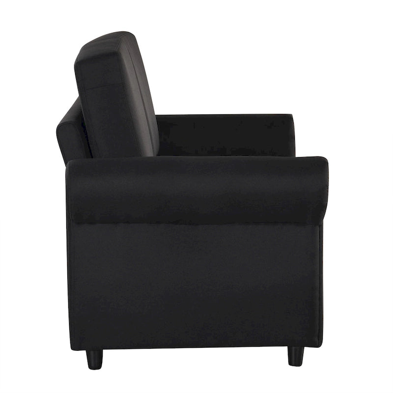 Canapé-lit gigogne de 147 cm avec matelas en mousse à mémoire de forme simple, deux ports de chargement USB
