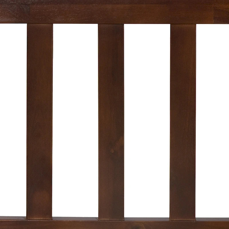 Lit plateforme deux places en bois d'acacia, style ferme moderne