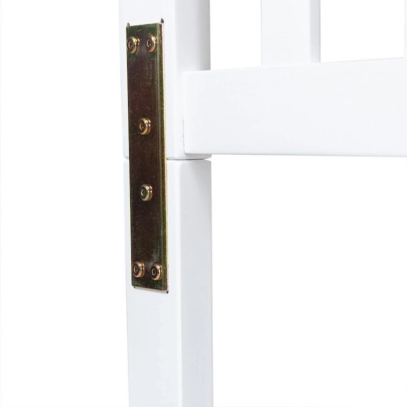 Lit plateforme deux places en bois d'acacia, style ferme moderne