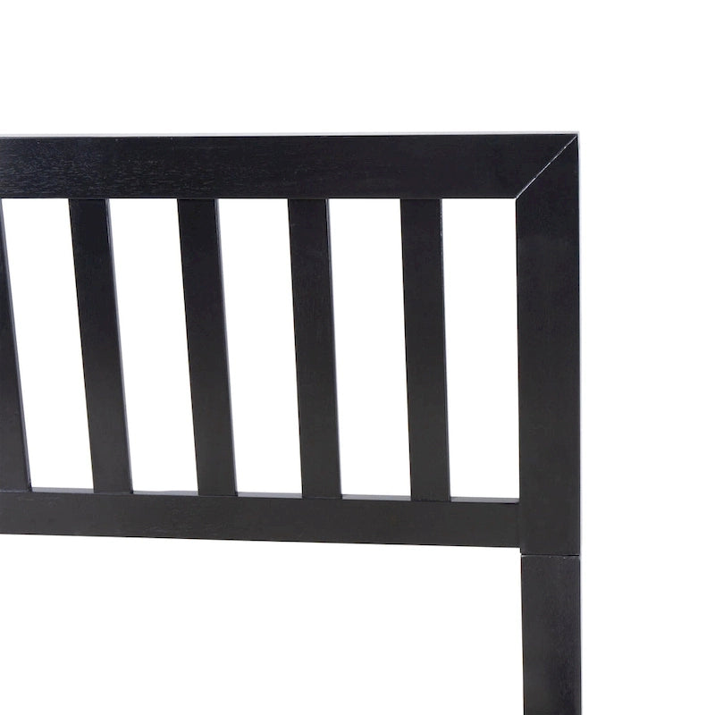 Lit plateforme deux places en bois d'acacia, style ferme moderne