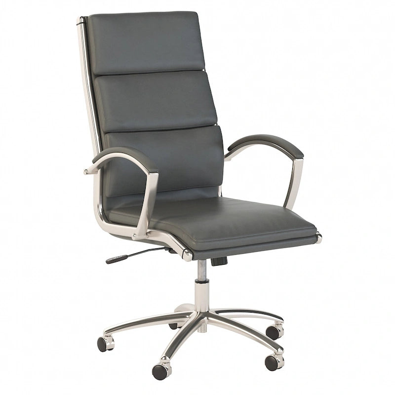 Fauteuil de bureau de direction à haut dossier en similicuir