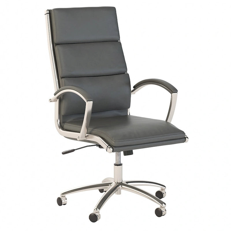 Fauteuil de bureau de direction à haut dossier en similicuir