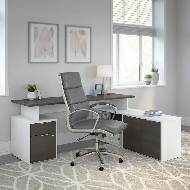 Fauteuil de bureau de direction à haut dossier en similicuir