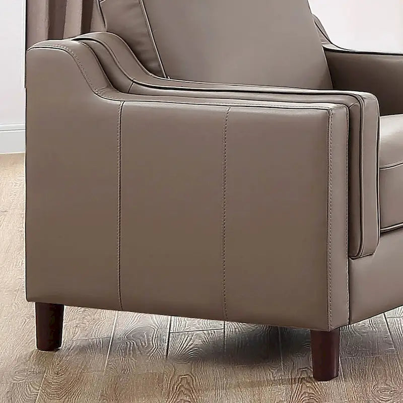 Ensemble de canapés en cuir pleine fleur, canapé et fauteuil - Canapé, fauteuil