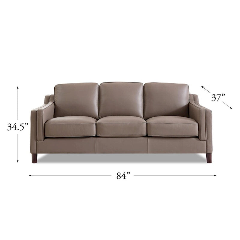 Ensemble de canapés en cuir pleine fleur, canapé et fauteuil - Canapé, fauteuil