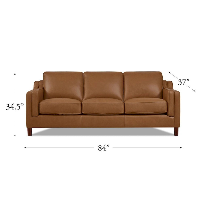 Ensemble de canapés en cuir pleine fleur, canapé et fauteuil - Canapé, fauteuil
