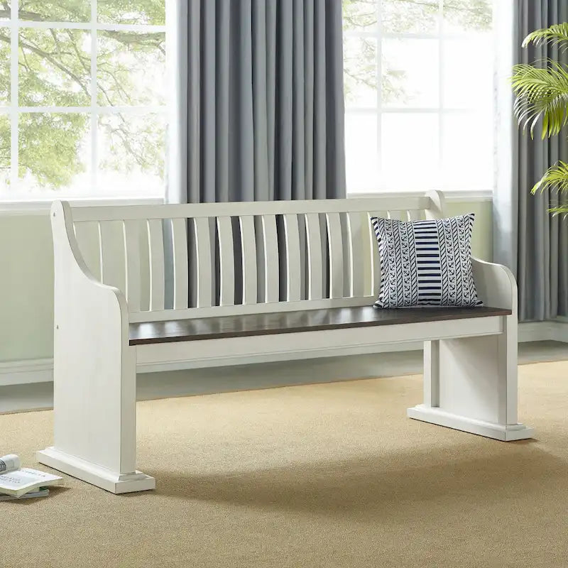 Steve Silver Jillian Farmhouse Pew Dining Bench