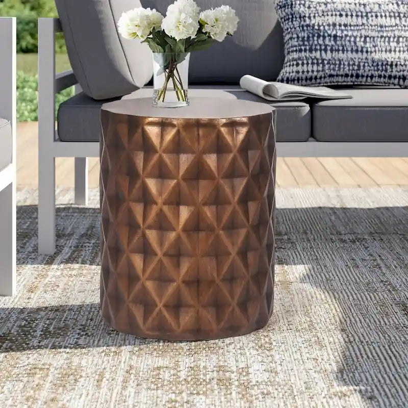 Table d'appoint ronde moderne pour extérieur/terrasse