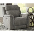 Fauteuil relax électrique en similicuir avec appuie-tête réglable