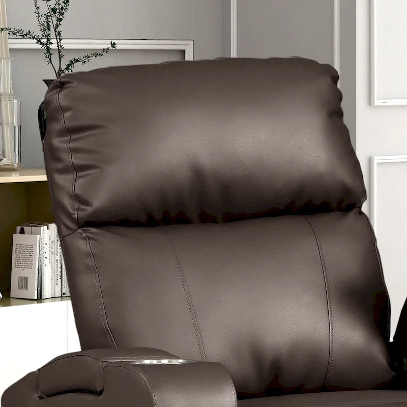 Fauteuil inclinable électrique moderne en similicuir rembourré