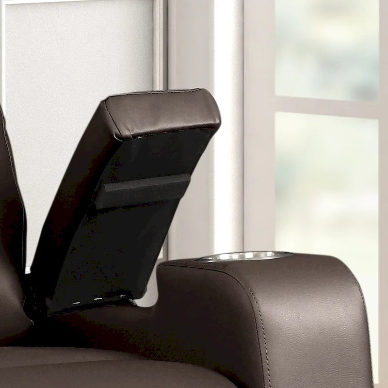Fauteuil inclinable électrique moderne en similicuir rembourré