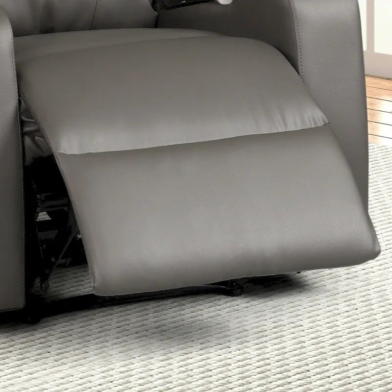 Fauteuil inclinable électrique moderne en similicuir rembourré