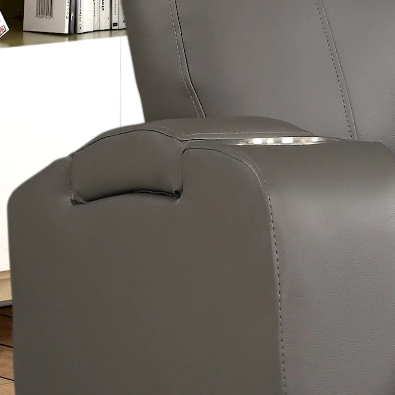 Fauteuil inclinable électrique moderne en similicuir rembourré