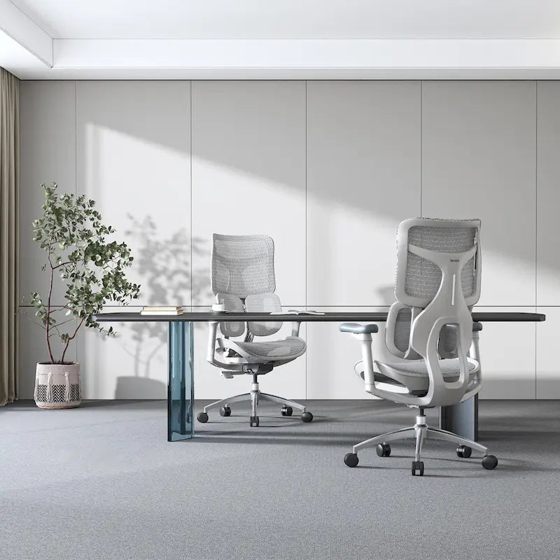 Chaise de bureau ergonomique en maille avec assise réglable en profondeur - 74*70*127