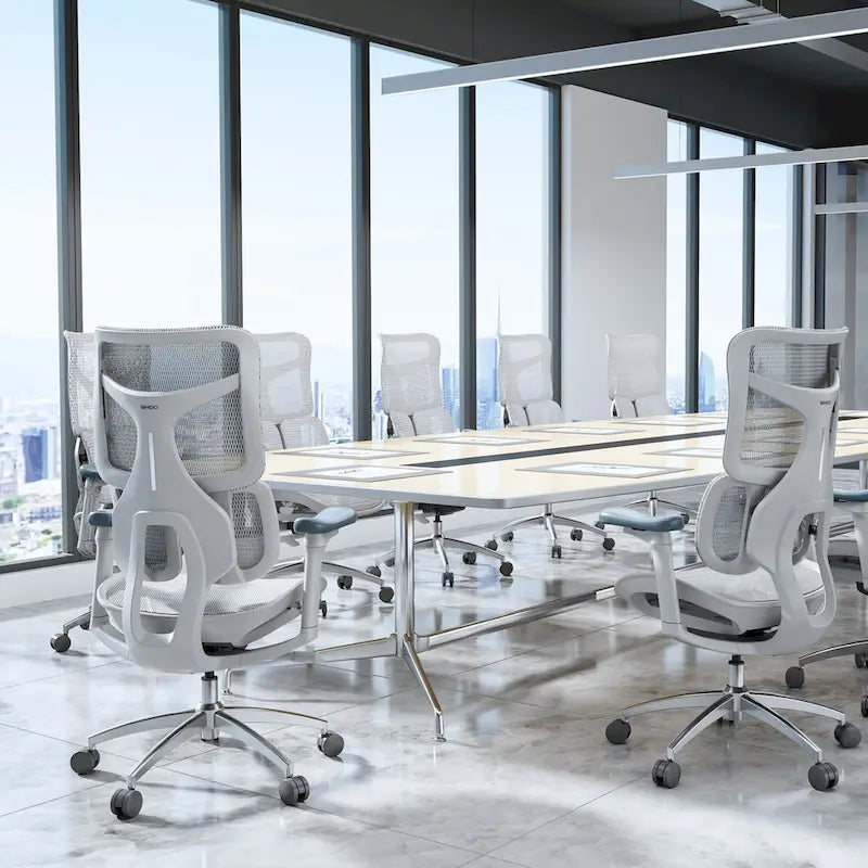 Chaise de bureau ergonomique en maille avec assise réglable en profondeur - 74*70*127