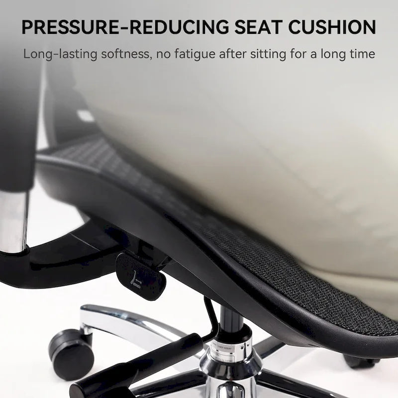 Chaise de bureau ergonomique en maille avec assise réglable en profondeur - 74*70*127
