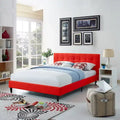 Lit plateforme moderne Queen size rembourré