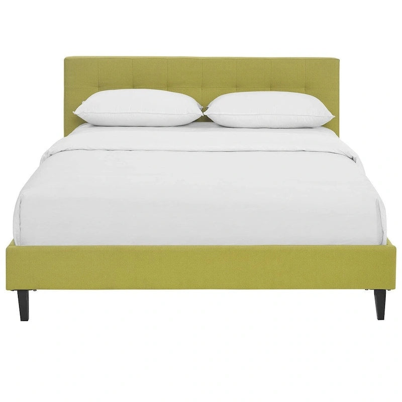 Lit plateforme moderne Queen size rembourré