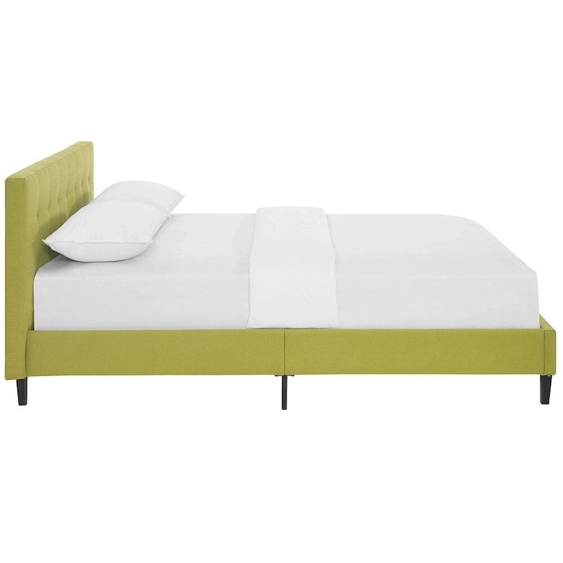 Lit plateforme moderne Queen size rembourré
