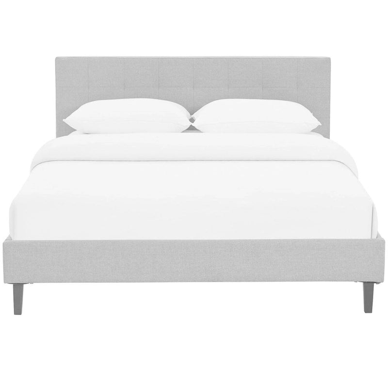 Lit plateforme moderne Queen size rembourré