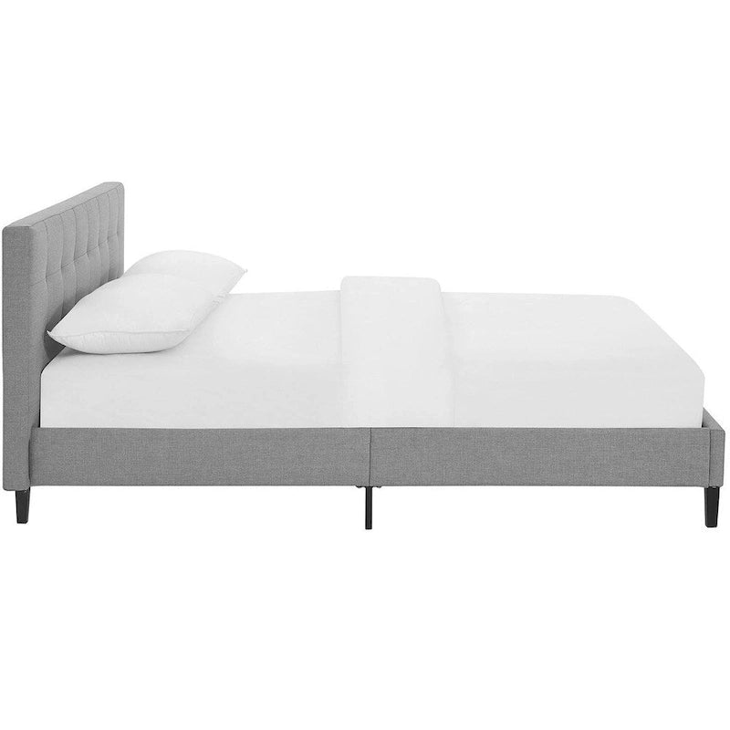 Lit plateforme moderne Queen size rembourré