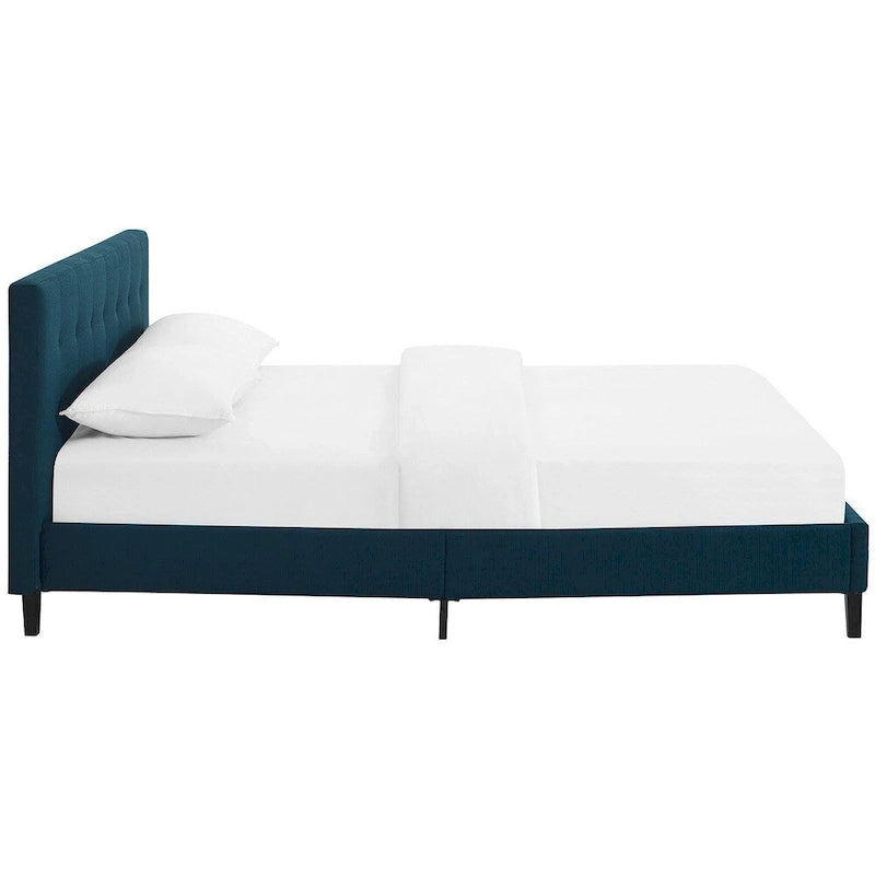 Lit plateforme moderne Queen size rembourré