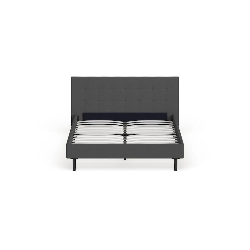 Lit plateforme moderne Queen size rembourré