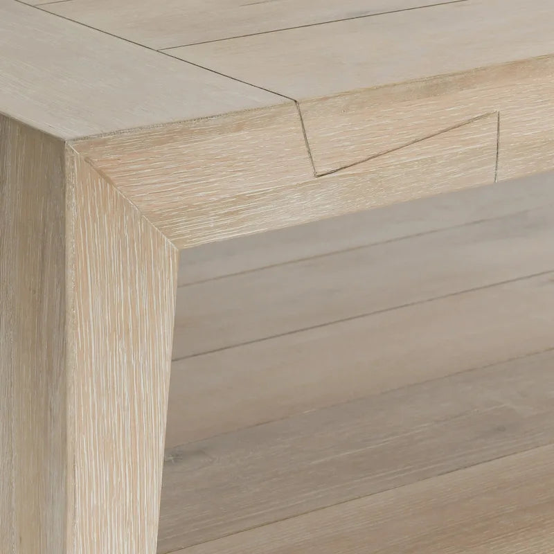 Table basse moderne en chêne vieilli avec étagère de rangement