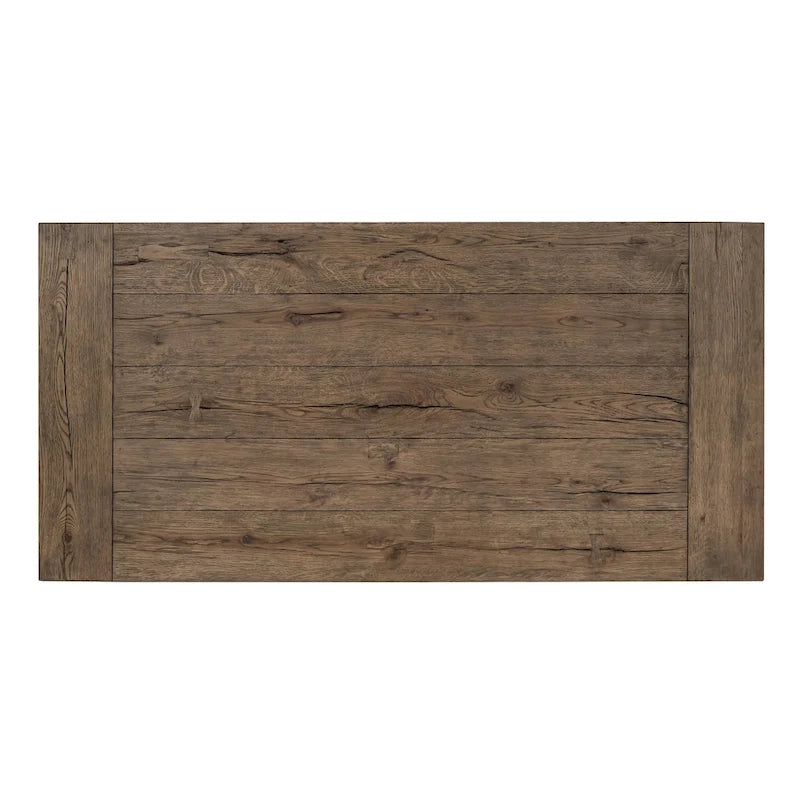 Table basse moderne en chêne vieilli avec étagère de rangement